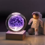 Lampe de veilleuse boule de cristal 3D Galaxy