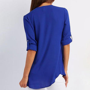 Blouse-Couleur Pure-Clo V