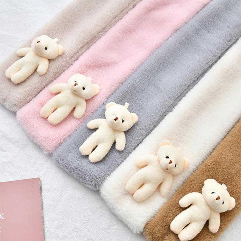 Bavoir en peluche ours mignon pour adulte et enfant