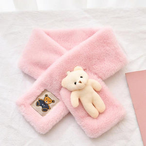 Bavoir en peluche ours mignon pour adulte et enfant