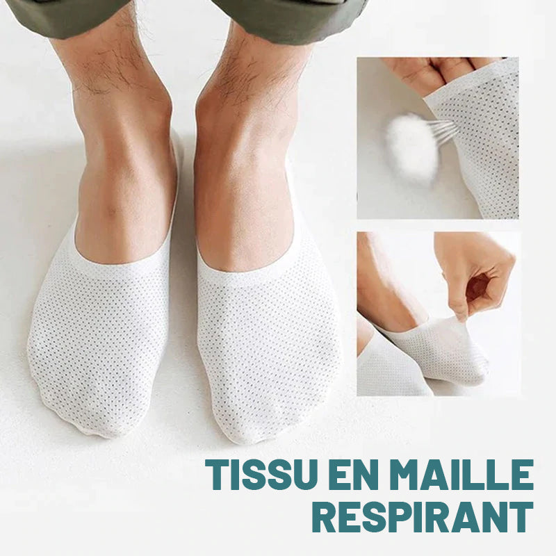 Chaussettes respirantes en soie glacée