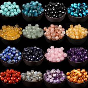 Bracelet Perles Rondes Naturelles (40 pièces)