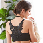 Soutien-gorge sans armatures brodé de roses