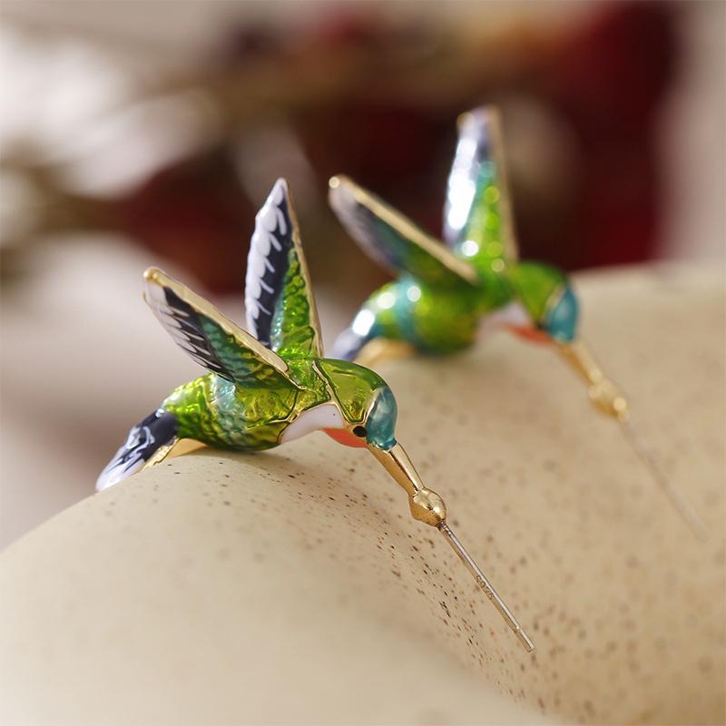 Mignonnes Boucles d'Oreilles Colibri