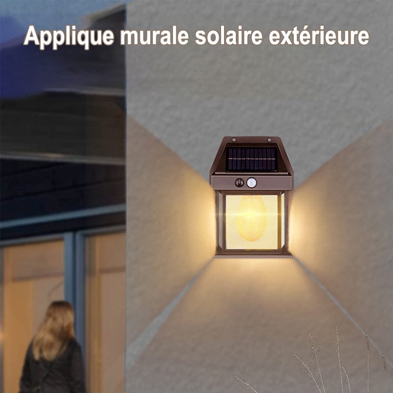 Applique murale solaire en tungstène pour l'extérieur