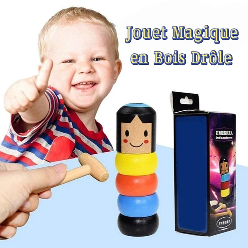 Jouet Magique d'homme en Bois Incassable