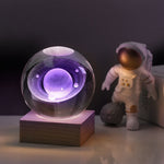 Lampe de veilleuse boule de cristal 3D Galaxy