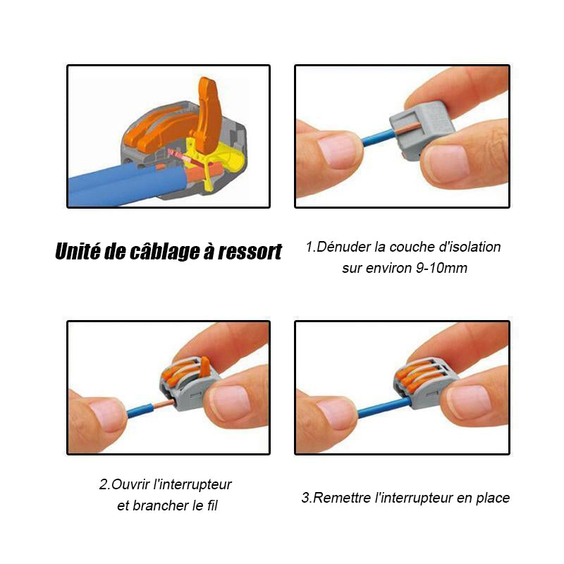 Borne de Connexion Universelle pour Câblage Rapide