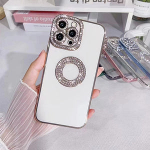 Rhinestone Soft Silicone Luxury Fashion Protective Transparent Phone Case