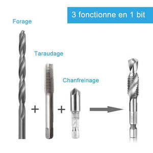 Domom® - Foret Mèche HSS à tige Hexagonale M3-M10