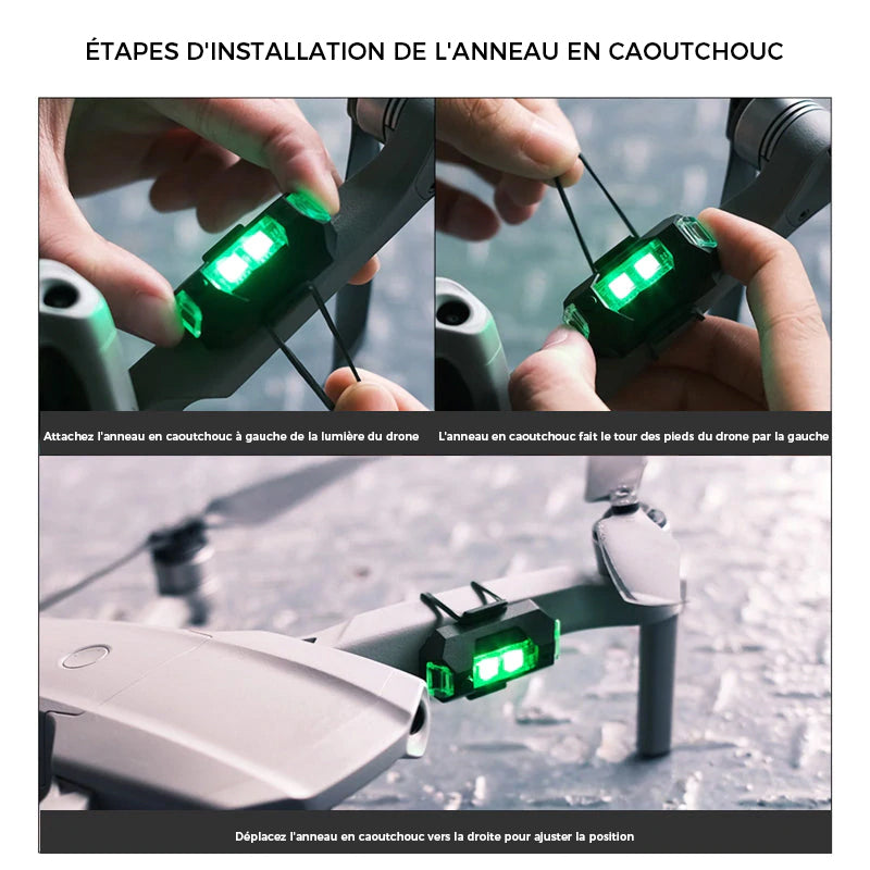 Lumières stroboscopiques d'avion à 4 couleurs et chargement USB