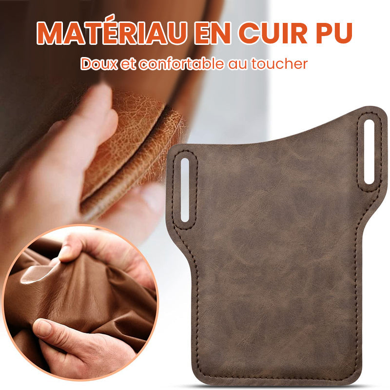 Étui universel en cuir à la taille