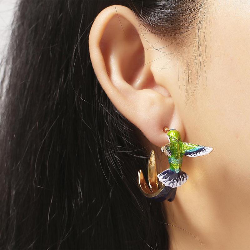 Mignonnes Boucles d'Oreilles Colibri