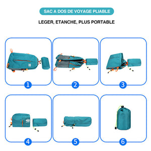 Sac à dos de voyage extérieur pliable multifonctionnel