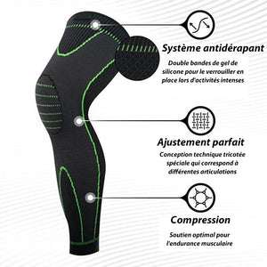 Genouillère de Sport Étendues Tricotées à Compression Totale