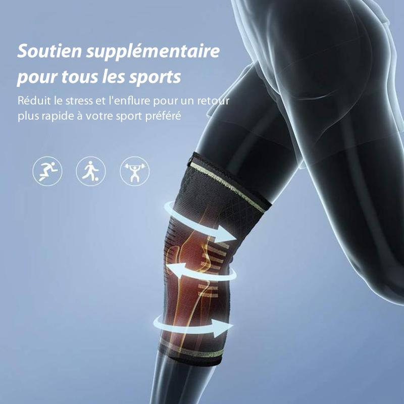 Genouillère de Sport Étendues Tricotées à Compression Totale