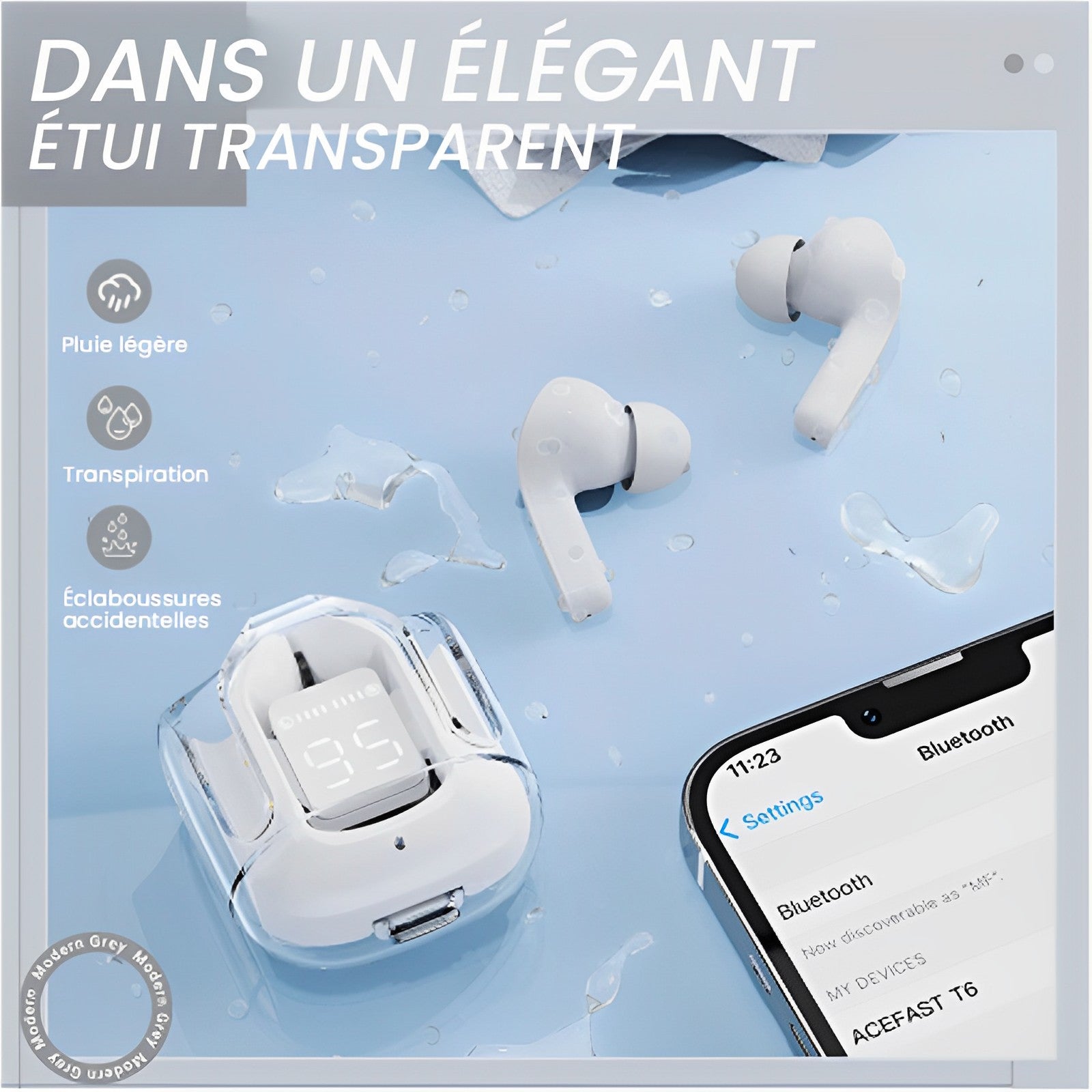 Casque Bluetooth avec réduction de bruit ENC