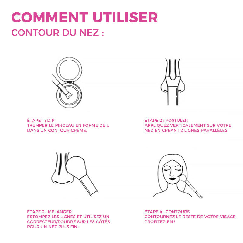 Pinceau de maquillage contour du nez