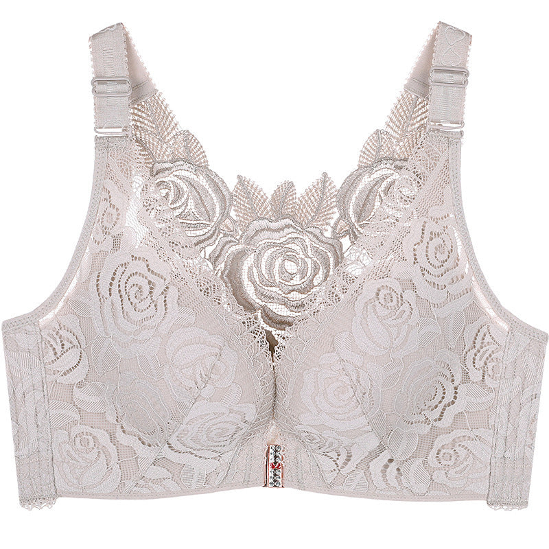 Soutien-gorge sans armatures brodé de roses