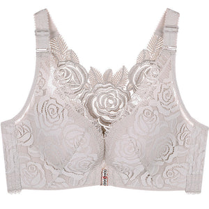 Soutien-gorge sans armatures brodé de roses