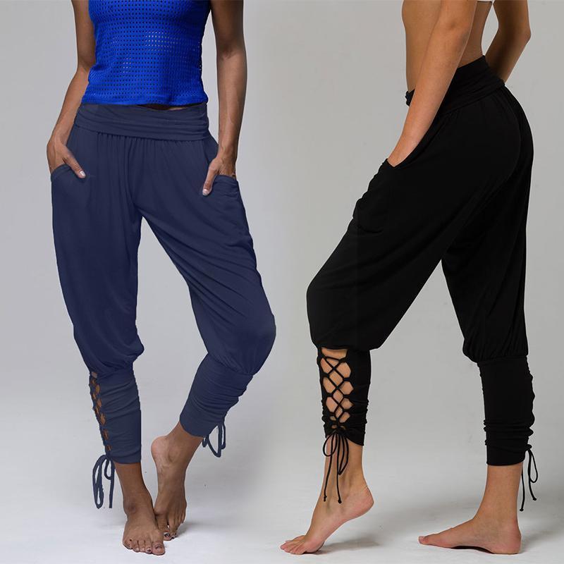 Plusgenial™ Pantalon Yoga Sarouel Femme Spandex Capri Pilates Sport