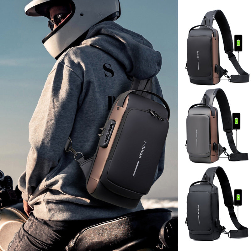 Sac à bandoulière antivol à bandoulière sport avec chargement USB