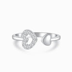 Bague Découpe Double Coeur