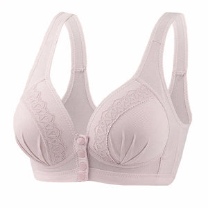 Soutien-gorge en coton respirant doux pour la peau avec bouton sur le devant