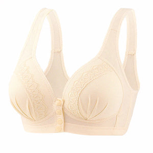 Soutien-gorge en coton respirant doux pour la peau avec bouton sur le devant