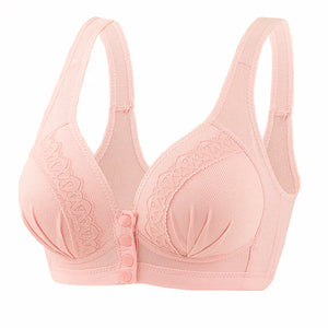 Soutien-gorge en coton respirant doux pour la peau avec bouton sur le devant